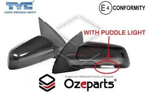 TYC Pair LH+RH Door Mirror Black (With Puddle) For Holden Commodore VE 2006-2013 - Picture 1 of 7