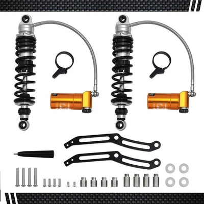 For Harley Street Road Glide King 14-24 Remote Reservoir Rear Suspension Shocks - Image 1 of 4
