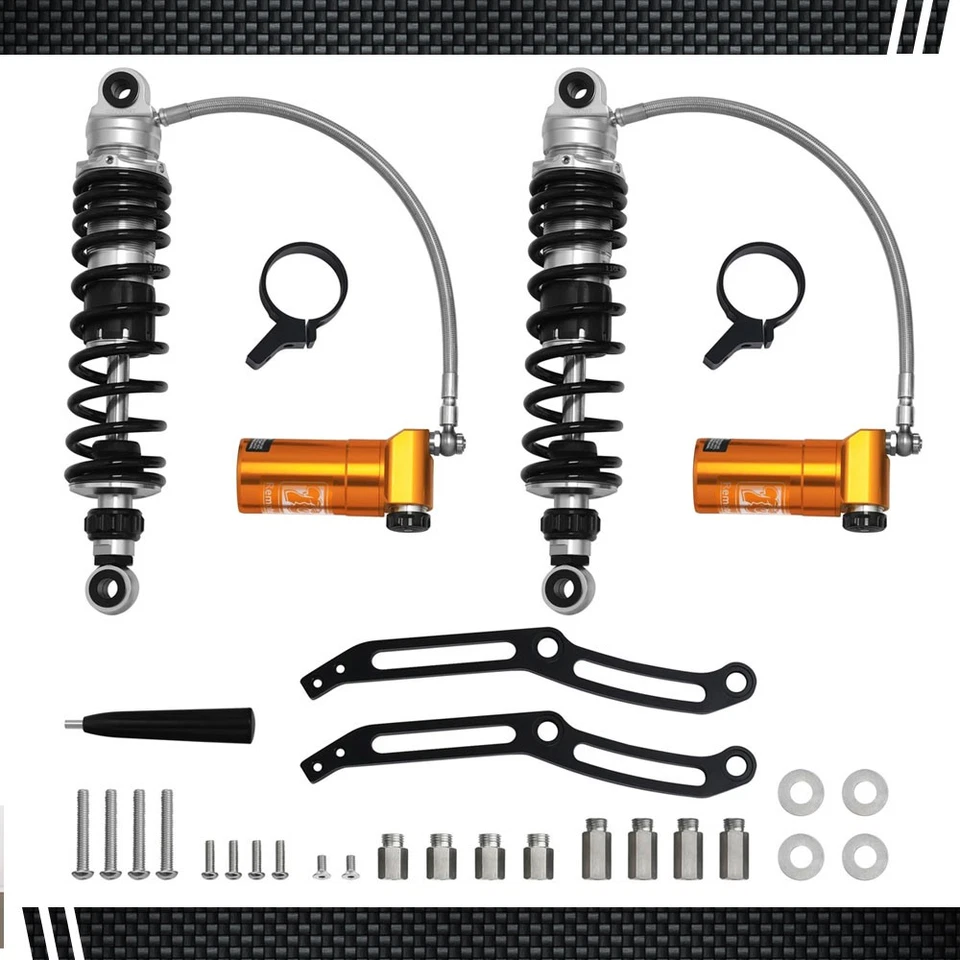 For Harley Street Road Glide King 14-24 Remote Reservoir Rear Suspension Shocks - Image 1 of 4