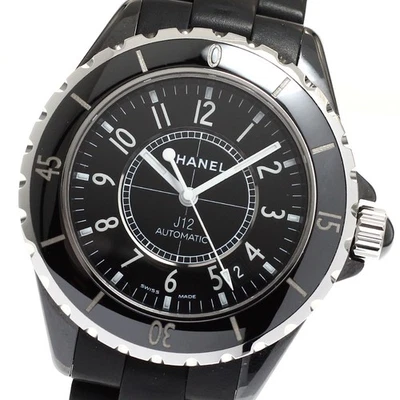 Reloj automático para hombre Chanel J12 cerámica negra H0684 38 mm pulsera de goma_920053 Foto 1 de 4