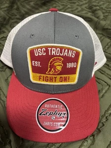 USC Trojan Authentic Zephyr Trucker Hat SnapBack Adjustable - Picture 1 of 3