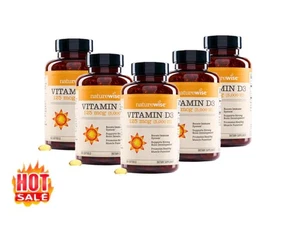 1-5X NatureWise Vitamin D3 5000iu (125 Mcg) for Healthy Muscle Function 360Coun. - Picture 1 of 9
