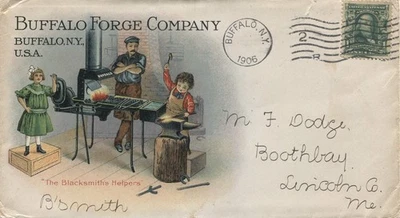Advertising Cover Buffalo NY Buffalo Forge Co blacksmith forge children 1906 - Image 1 of 2