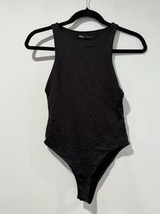 NEW Zara Bodysuit Women Small Blk Sleeveless Travel Minimalist Stretch Vacation - Picture 1 of 5