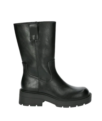 Botas femininas novas com etiquetas sem limites puxar sola com zíper cor: preto. Tamanho 7 - Imagem 1 de 4