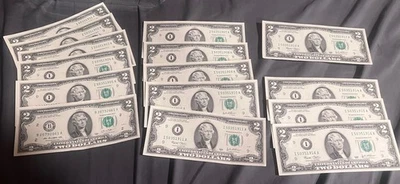 Sequential Circulated $2 Bills Rare 901-919 914-916A 2003 Series $30 FV - Image 1 of 4