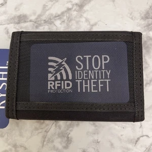 RFID Blocking Small Canvas Card Wallet ID Holder Stop Identity Theft Great Gift - Picture 1 of 10