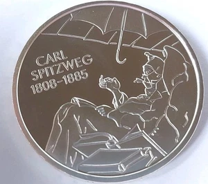 Münze Deutschland: 10 Euro 2008 D: Silber 0.925: Gedenkmünze Carl Spitzweg  - Bild 1 von 2