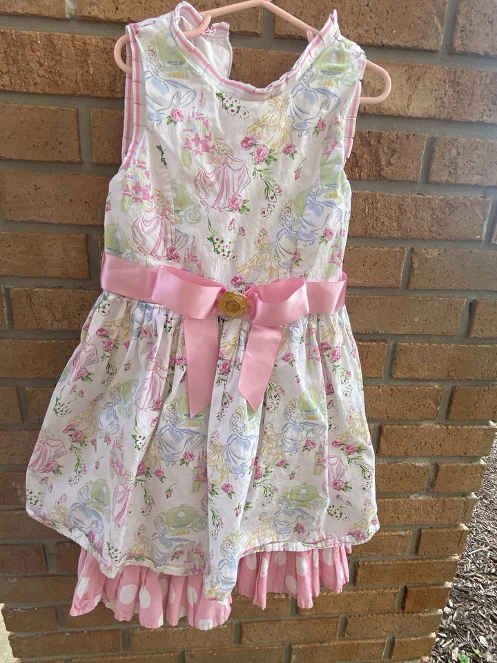 DISNEY STORE Princesa Algodón Bella Vestido Elegante Cenicienta Aurora Niñas 7 Foto 1 de 4