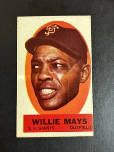 Willie Mays 1963 Topps Peel Offs Instrucción Atrás SF Giants Salón de la fama  - Imagen 1 de 2