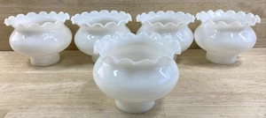 Glas Lampenschirm 2 7/8" Monteur schwer weiß Milchglas 5er SET - Bild 1 von 11