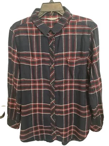 Athleta Women's SZ:M Flannel Shirt Long Sleeve Button Up Cabincore - Picture 1 of 9