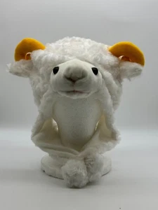 Plush Fun Animal Hat One Size Polyester (White Ram) - Picture 1 of 2