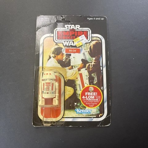 Star Wars The Empire Strikes Back R5-D4 1981 Kenner 45 back Vintage opened Cover