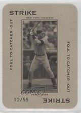 2005 Donruss Throwback Threads Strike Foul to Catcher -Out /55 Derek Jeter HOF