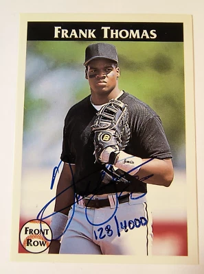 1992 Front Row #3 Frank Thomas On-Card Autograph /4000 *Centered NM+ - Image 1 of 4