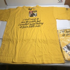 NEW Vintage Unisex Virginia Slims Cigarettes T-shirt One Size 1990's Yellow New - Picture 1 of 9