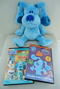 Blues Clues Ty Beanie Baby Plush 2011 Set with DVD's