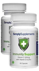 Refuerzo Inmunitario Vitamina C, D y Zinc - 120 Cápsulas - Suplemento de calidad - Foto 1 di 3