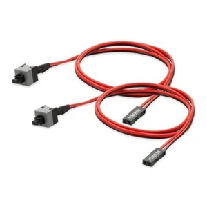 2 Pack 2 Pin SW PC Power Cable on/off Push Button Computer Switch Wire 50cm - Afbeelding 1 van 8
