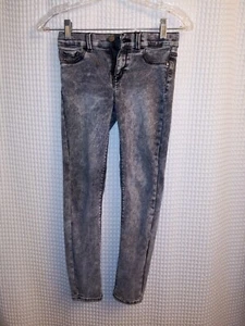 Jordache Girls Super Skinny Jeans Size 10 Acid Wash Black - Picture 1 of 4
