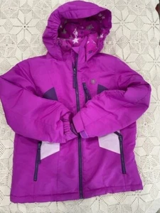 Young Adult's Snow Jacket Large 10-12 Girls Pink & Stars THICK Insulated Coat - Picture 1 of 11