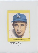 1989 The Official Hall of Fame Fun & Fact Sticker Book Stickers Sandy Koufax HOF