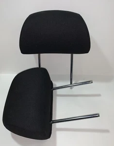 1993-1998 Volkswagen VW MK3 Jetta Rear Seat Headrest Pair Left Right Cloth Black - Picture 1 of 10