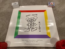 Keith Haring Andy Mouse Walt Disney Warhol Art 1986 86 Phoenix Art Museum Poster