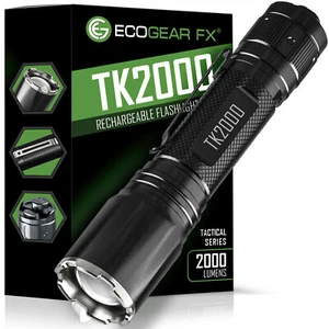 USB Rechargeable LED Tactical Flashligh Bright 2000 Lumens with Twist Zoom - Picture 1 of 10