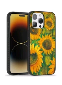 iPhone 15 Pro Hülle 10FT MIL-Grade Fallschutz SCORPIFY Sonnenblumen Design - Bild 1 von 3