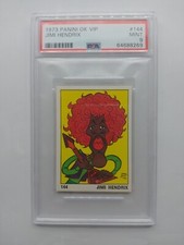 Sticker 1973 Panini OK VIP #144 JIMI HEDRIX PSA 9