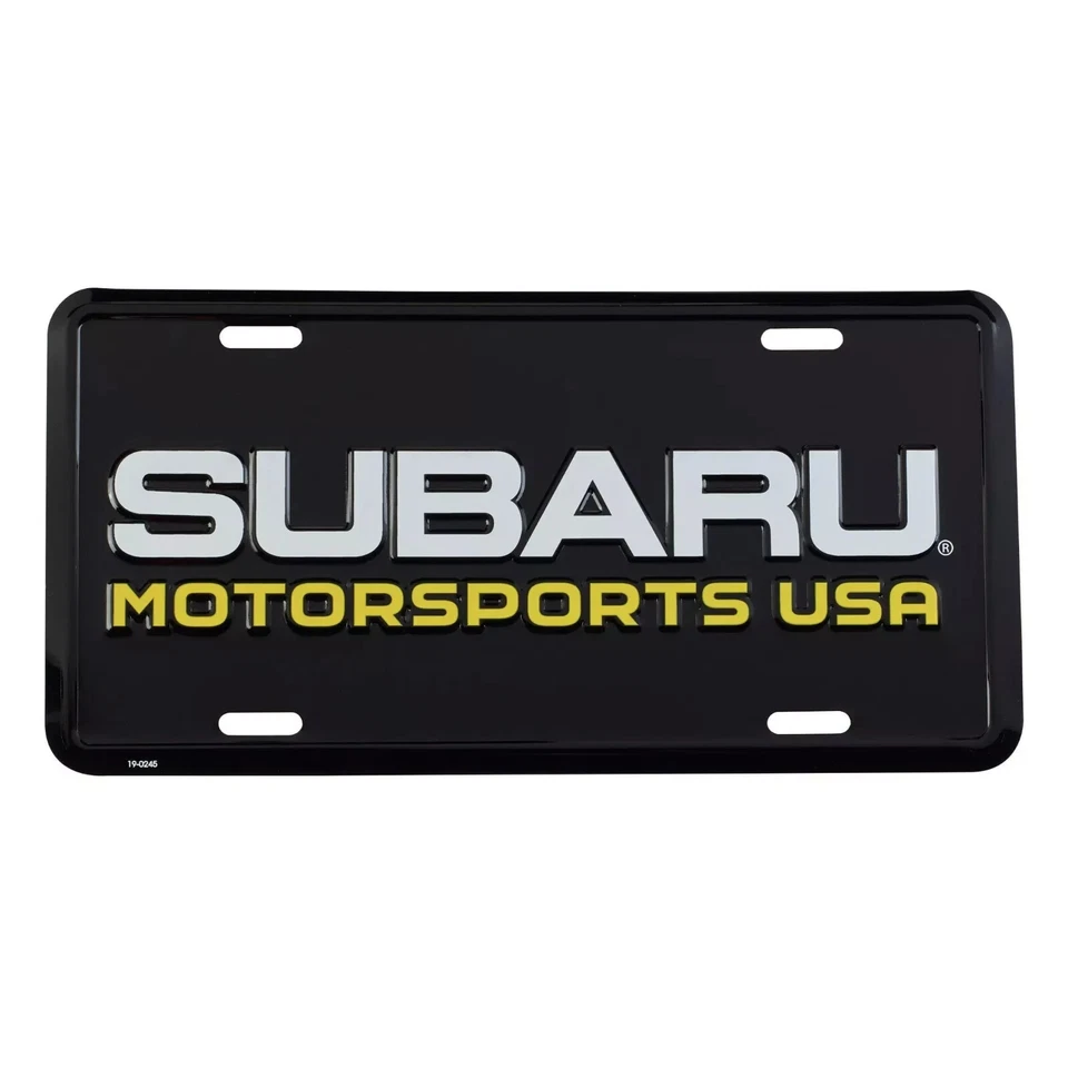 SUBARU MOTORSPORTS USA OFFICIAL LICENSE PLATE WRX STI JDM IMPREZA GENUINE RALLY - Image 1 of 4