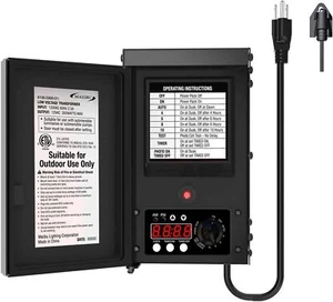 Malibu 300 Watt Power Pack with Sensor and Weather Shield for Low Black  - Picture 1 of 9