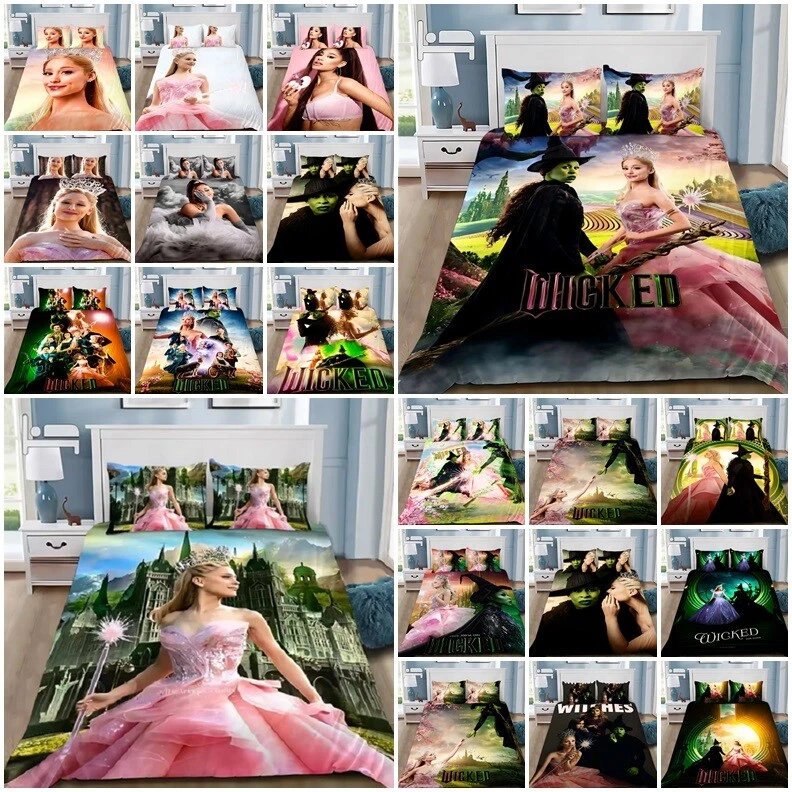 Wicked The Witch Elphaba Glinda Duvet Cover Single Double King Bedding Set Gift