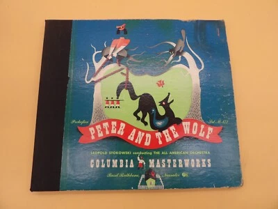 1941 PETER & THE WOLF Columbia M-477 - 3 x 78 rpm Record Set -Basil Rathbone - Image 1 of 4