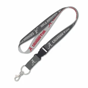 ALABAMA CRIMSON TIDE LANYARD KEYCHAIN W/ DETACHABLE BUCKLE 1" WIDTH 22" LENGTH - Picture 1 of 1
