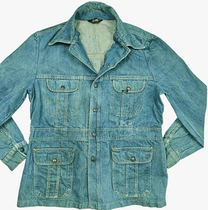 HOT VTG 80's Men's LEE @ SAFARI CHORE BARN 4 Pcks Denim JACKET Jeans XL (*Fit L) - Picture 1 of 20