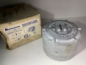 Appleton Scatola Unilet Giunzione Ferro Malleabile Tipo GR2 2" 2 Mozzi Forma L NOS NOB - Foto 1 di 24