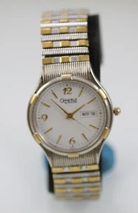 Caravelle Bulova Uomo Orologio Argento Oro Inox Elasticizzato Giorno Data Bianco - Foto 1 di 6
