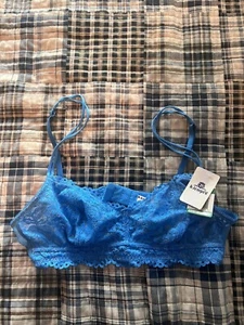 B Tempted Womens Bralette Size Large Lace NEW WITH TAGS Color Blue - Picture 1 of 5