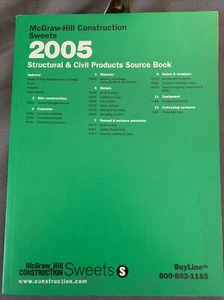 2005 McGRAW-HILL CONSTRUCTION SWEETS Structural & Civil Products Source Book - Picture 1 of 2