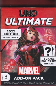 Scarlet Witch UNO ULTIMATE MARVEL Add On Pack 2022 Edition 2 Chase Foil Cards - Picture 1 of 2