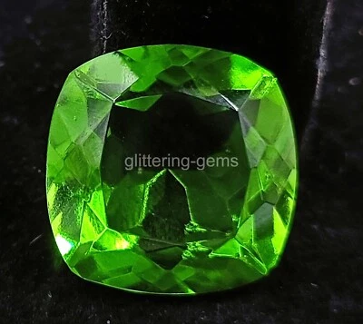 Top Quality 17.75 Ct Certified Green Moldavite Cushion Shape Loose Gemstone 4AUY - Image 1 of 4