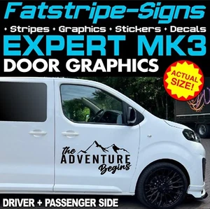 passend für PEUGEOT EXPERT MK3 ABENTEUERTÜR GRAFIK AUFKLEBER AUFKLEBER CAMPER VAN - Bild 1 von 2