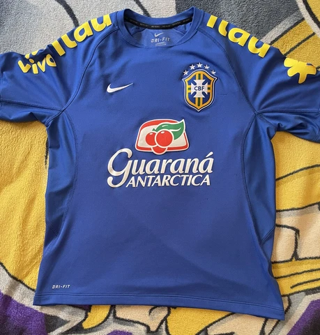 BRAZIL 2014 2015 TRAINING FOOTBALL SHIRT SOCCER JERSEY NIKE 614471-494 sz L MEN Cover