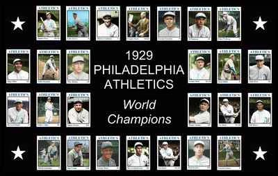 Póster fotográfico del equipo de la Serie Mundial de Athletismo de Filadelfia 1929 hombre decoración de cueva A's Foto 1 de 2