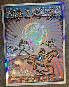 DEAD & COMPANY SARATOGA NY 2018 ORIG SILKSCREEN CONCERT POSTER DUBOIS FOIL - Picture 1 of 3