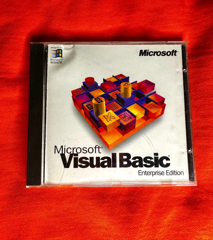 Microsoft Visual Basic Enterprise Edition 4.0 With Key Windows 95 Used Vintage - Image 1 of 1