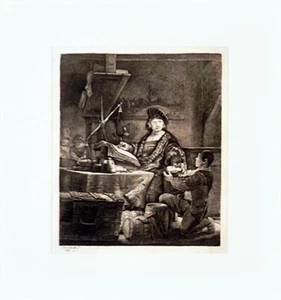 JAN UTENBOGAERT THE GOLD WEIGHER Engraving After Rembrandt by Amand-Durand - Picture 1 of 1